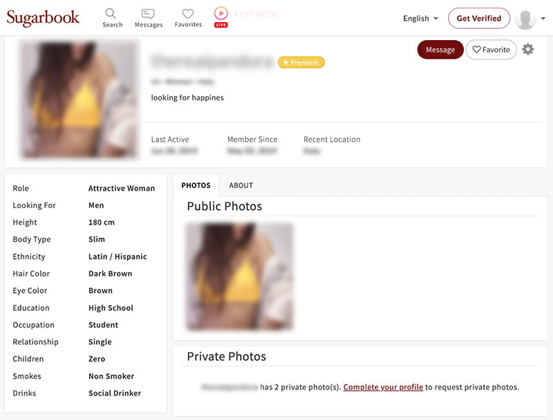 sugarbook female profile