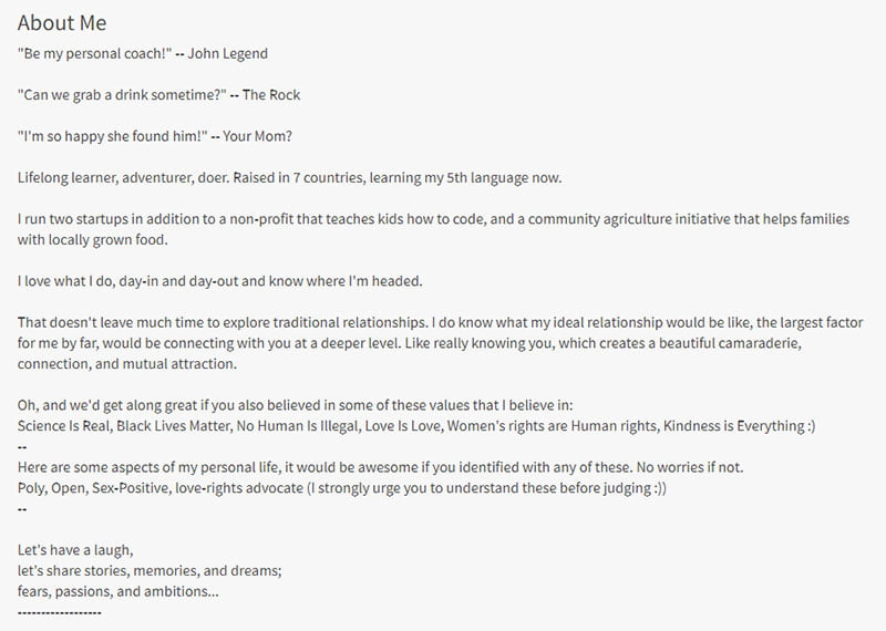 sugar daddy profile from seekingarrangement