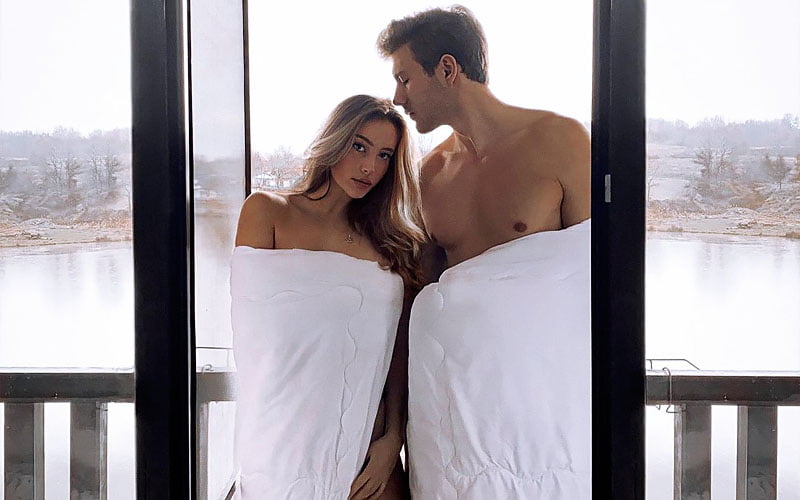 sugar couple in bedroom