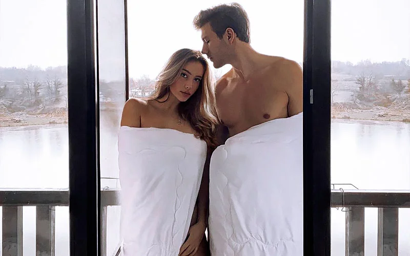 sugar couple in bedroom