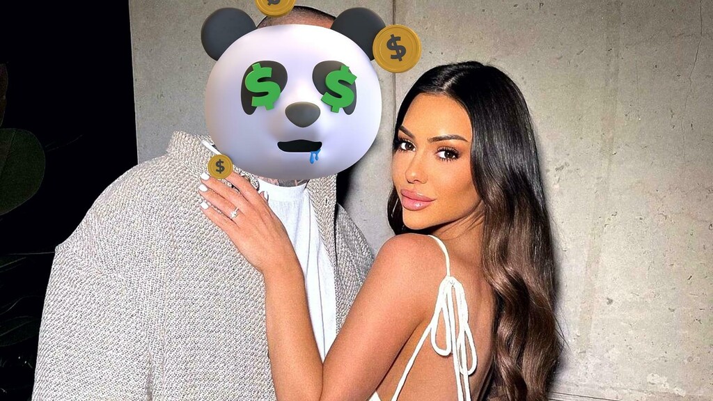 sugar baby with sugar daddy hugging