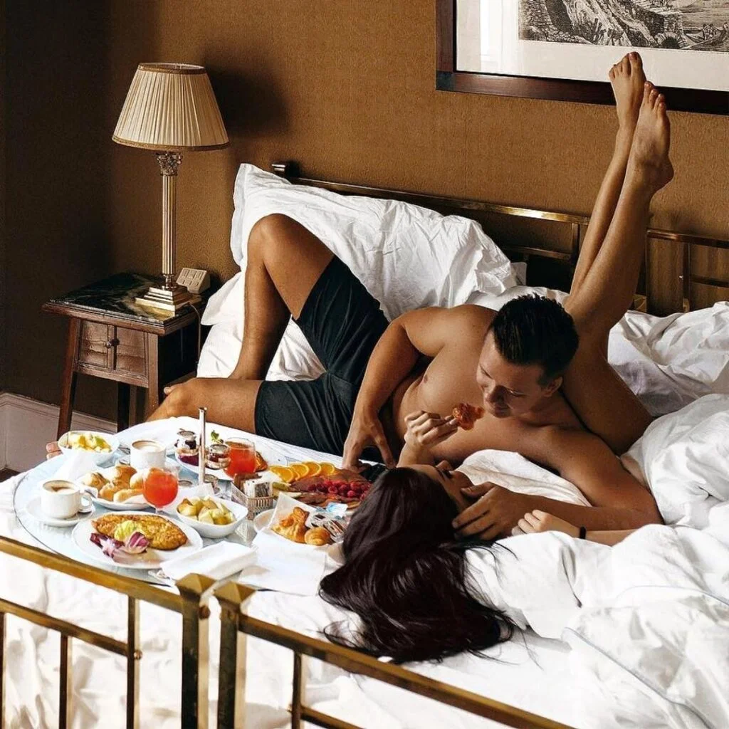 sugar daddy with sugar baby in bed