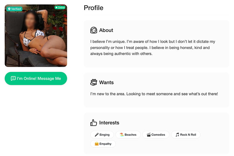 oursecret female bio profile