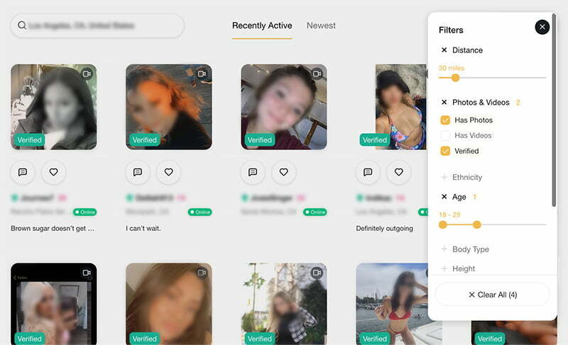 oursecret search filters
